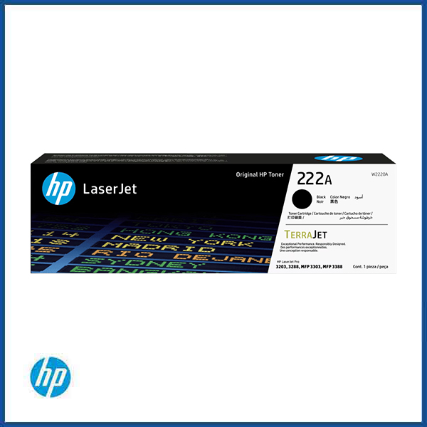 HP 222A Black Original LaserJet Toner Cartridge – W2220A